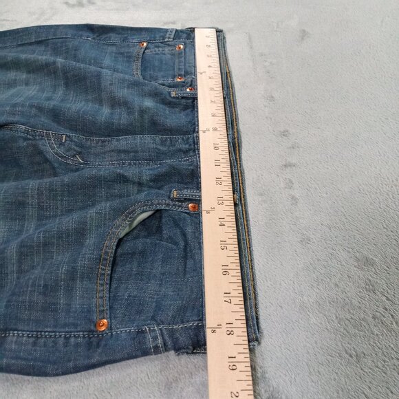 Levi's 569 Jeans Men 37x31, Tag 34x32  Blue Denim Loose Straight 100% Cotton - Picture 7 of 14